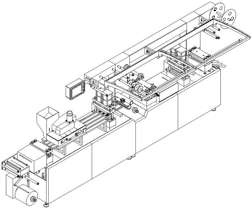 Composite heat-sealing mechanism and roller-plate aluminum-plastic-aluminum blister packaging machine