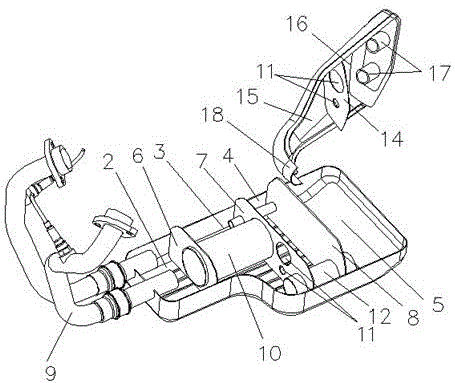 Box type silencer of motorcycle