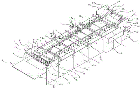 A fully automatic seam bottom forming device for paper bags