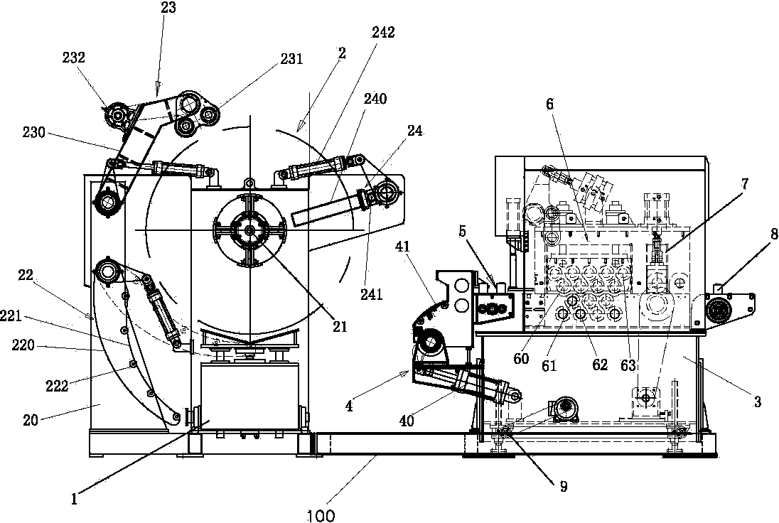 Three-in-one straightening and feeding machine and straightening and feeding method thereof