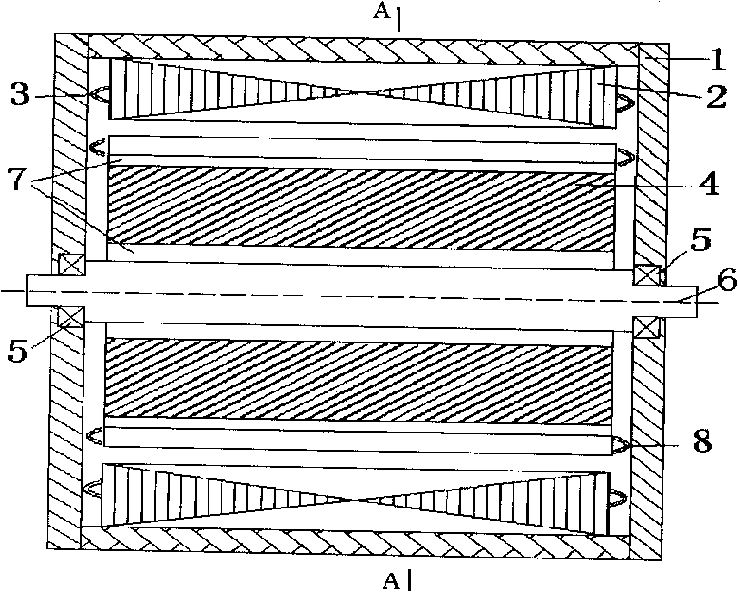 Hybrid excitation permanent magnet motor for wireless transmission and tooth harmonic excitation