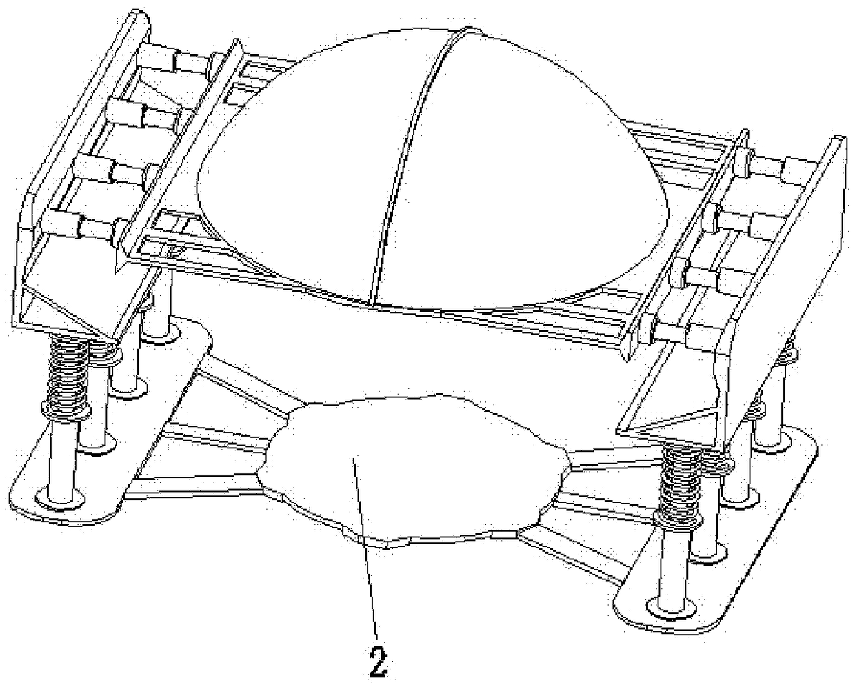 Hiding device for electric power detection robot in severe weathers