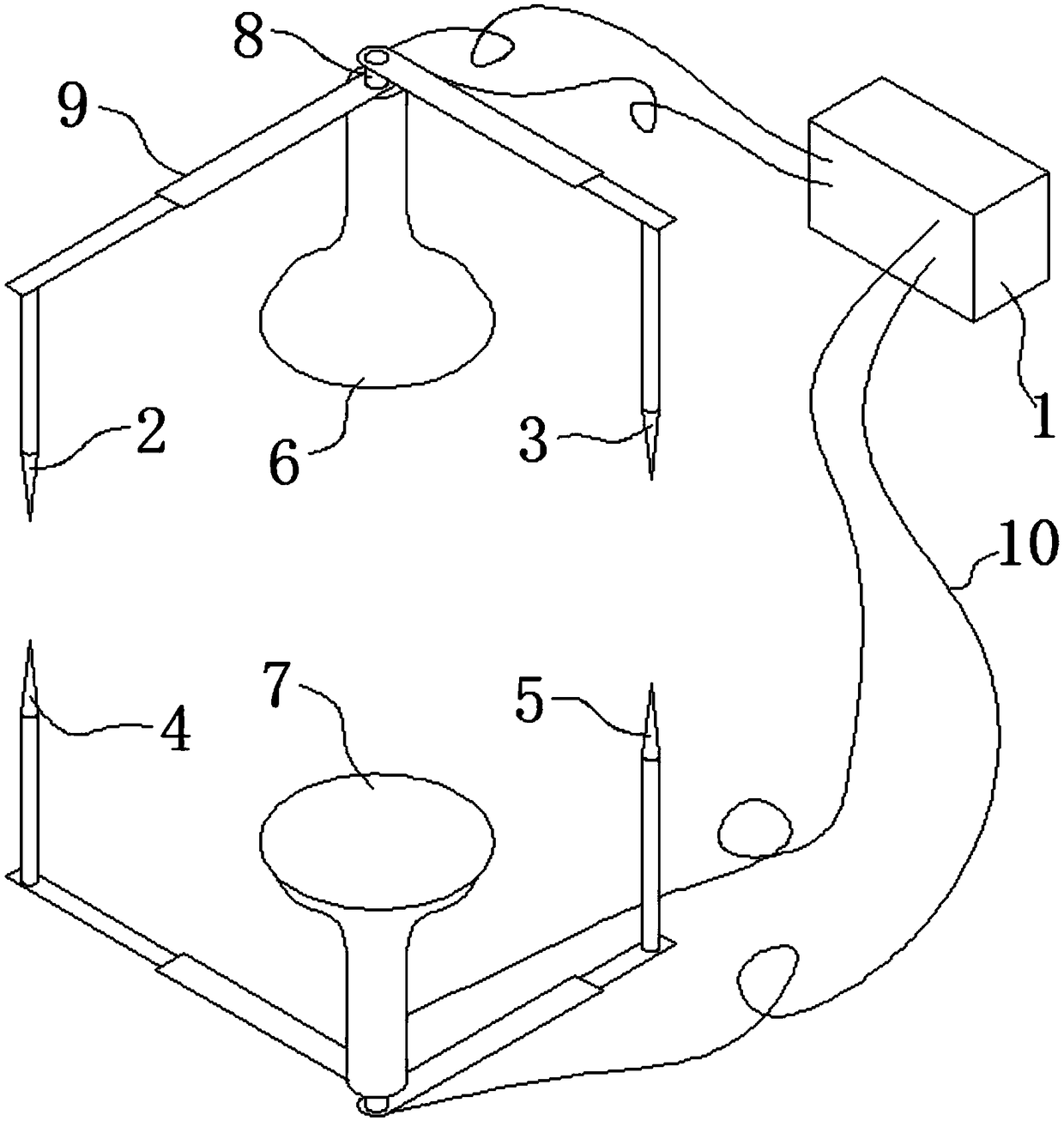 Photovoltaic back membrane resistance testing instrument