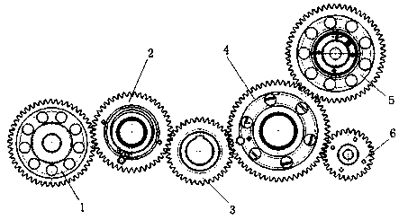 Noise reduction type engine gear transmission system