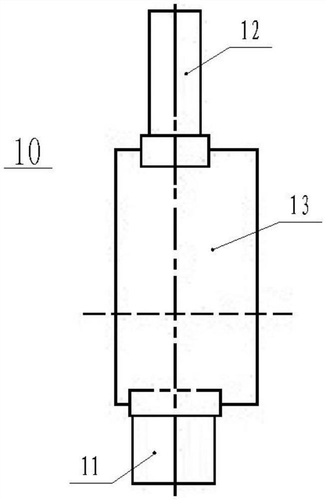 Double-journal rectifying blade center hole drilling clamp and using method thereof