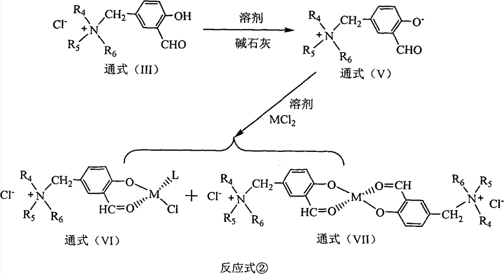 Polymerizable salicylic aldehyde complex containing quaternary ammonium salt and preparation method thereof