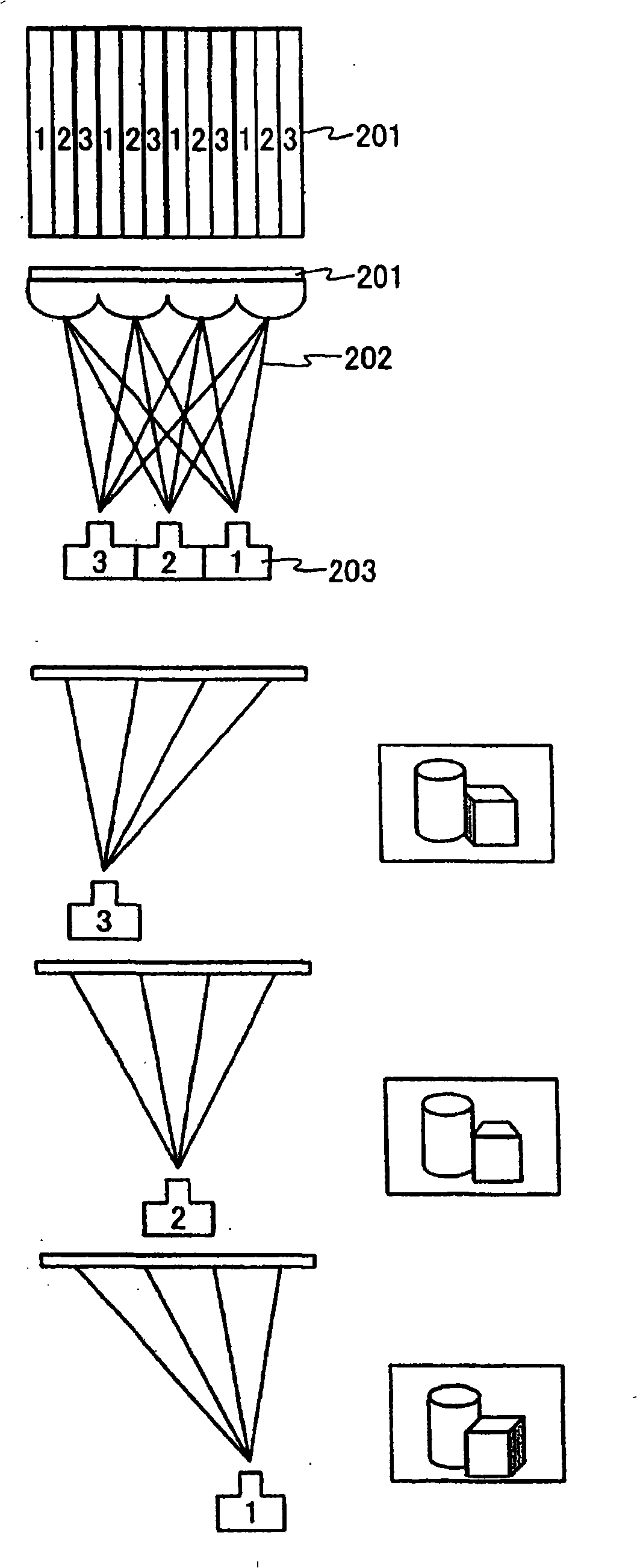 Three-dimensional-image display system