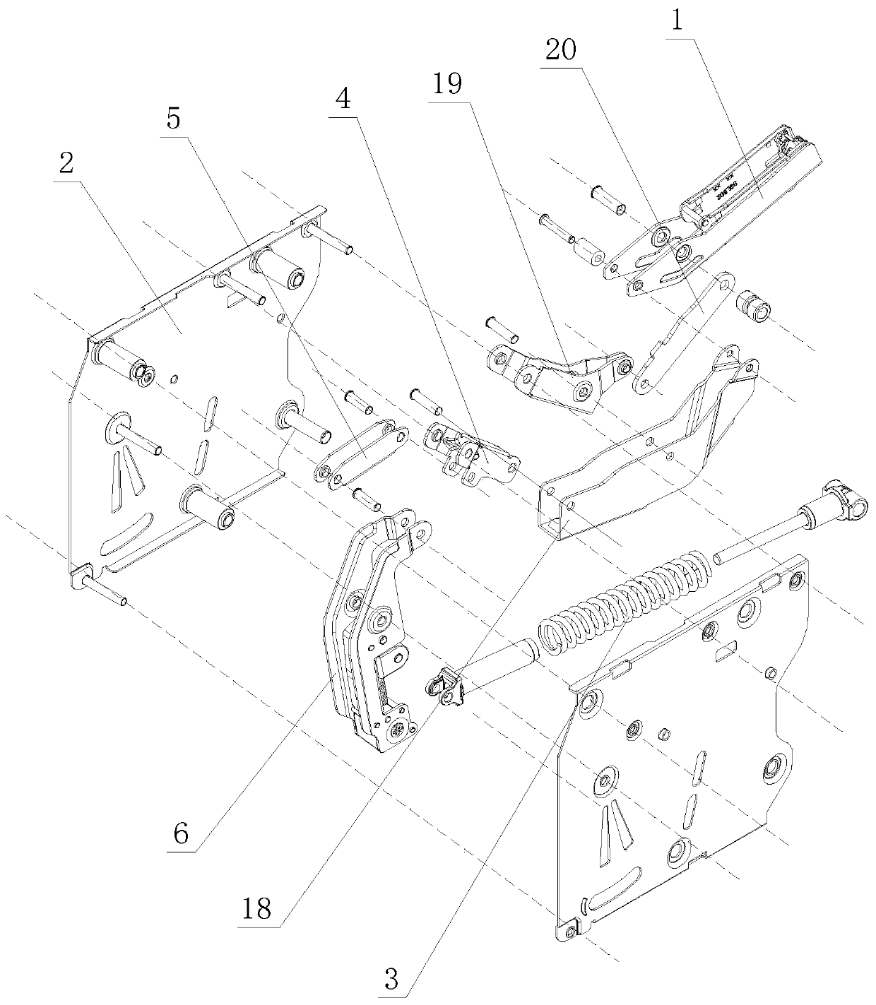 Automatic pressing, upturning, opening and closing structure for furniture