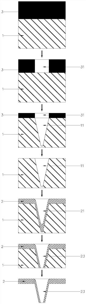 Microneedle and manufacturing process thereof