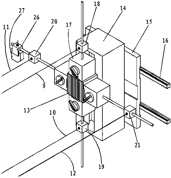 Overlong workpiece linearity detection device driven by composite micro-feeding axis