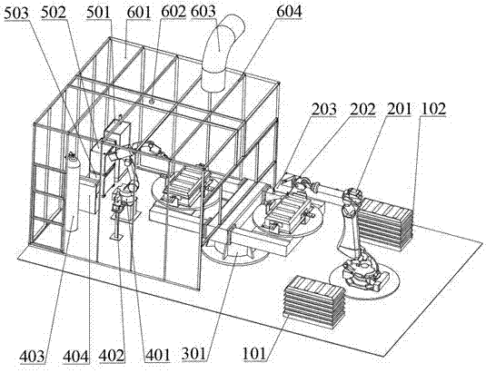 Double-station robot automatic welding system