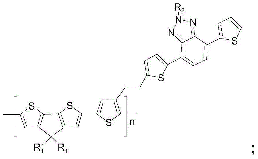 Dithienyl benzotriazole side chain-containing polymer, preparation method thereof and organic solar cell device