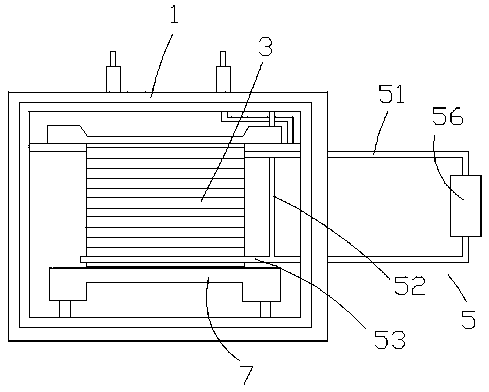 Transformer cooling coil structure