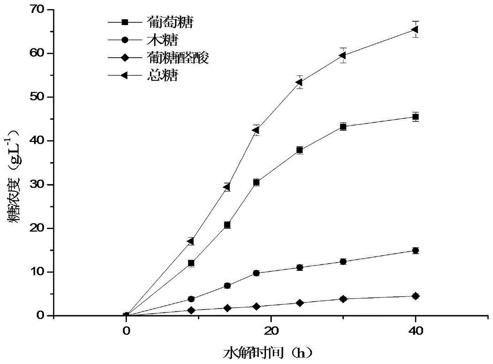 Method for producing succinic acid by taking sugarcane bagasse as raw materials through fermentation