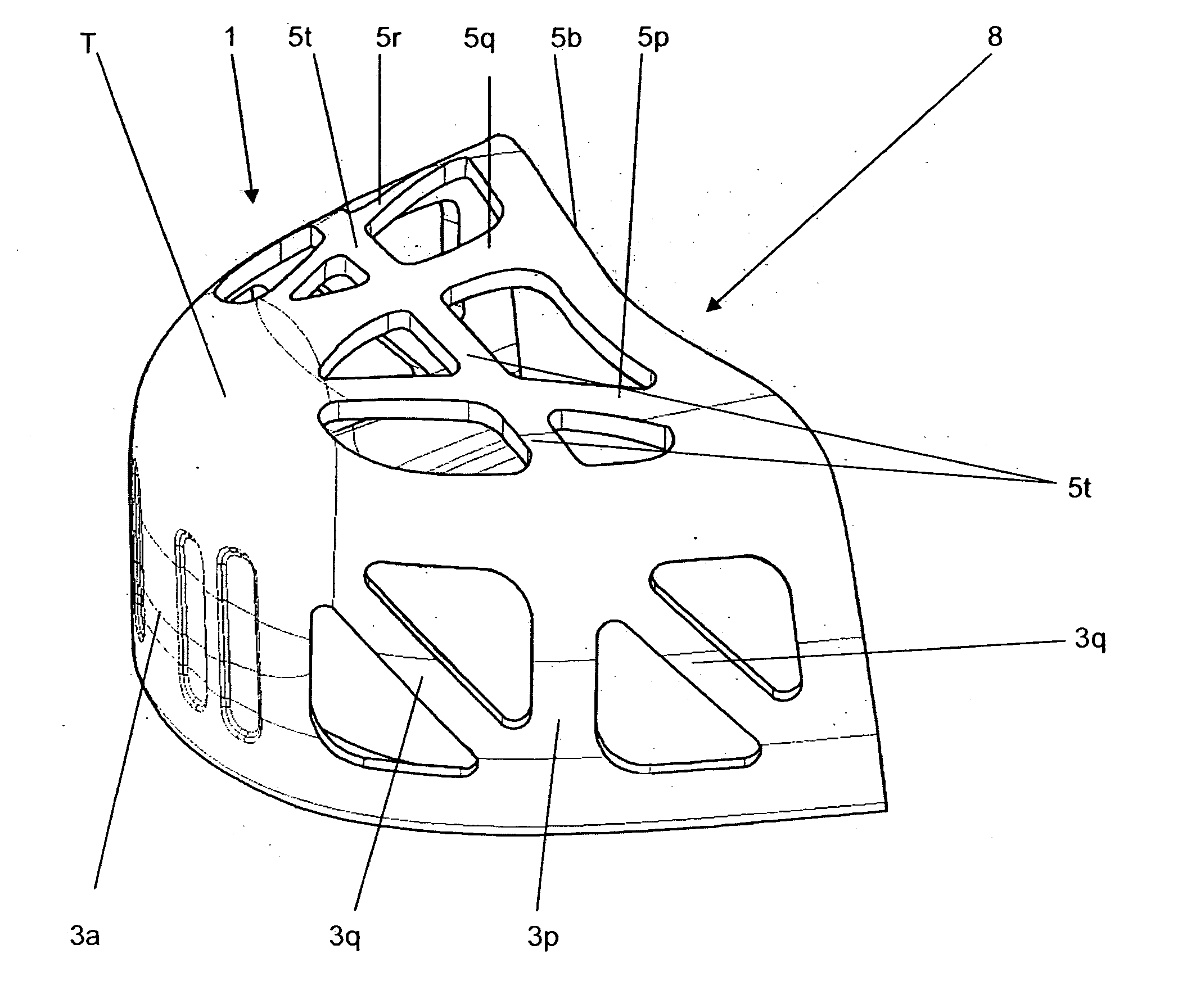 Toe protection cap and footgear comprising toe protection cap