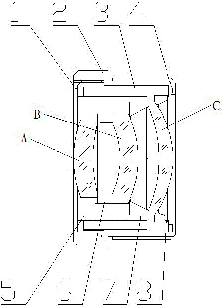 Long-wave infrared mechanical passive athermalized vehicle-mounted lens and mounting method thereof