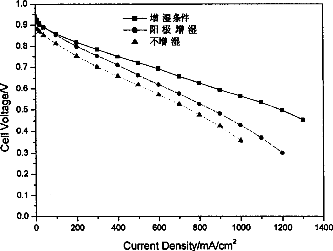 Process for preparing self-humidifying composite proton exchange film for fuel cell