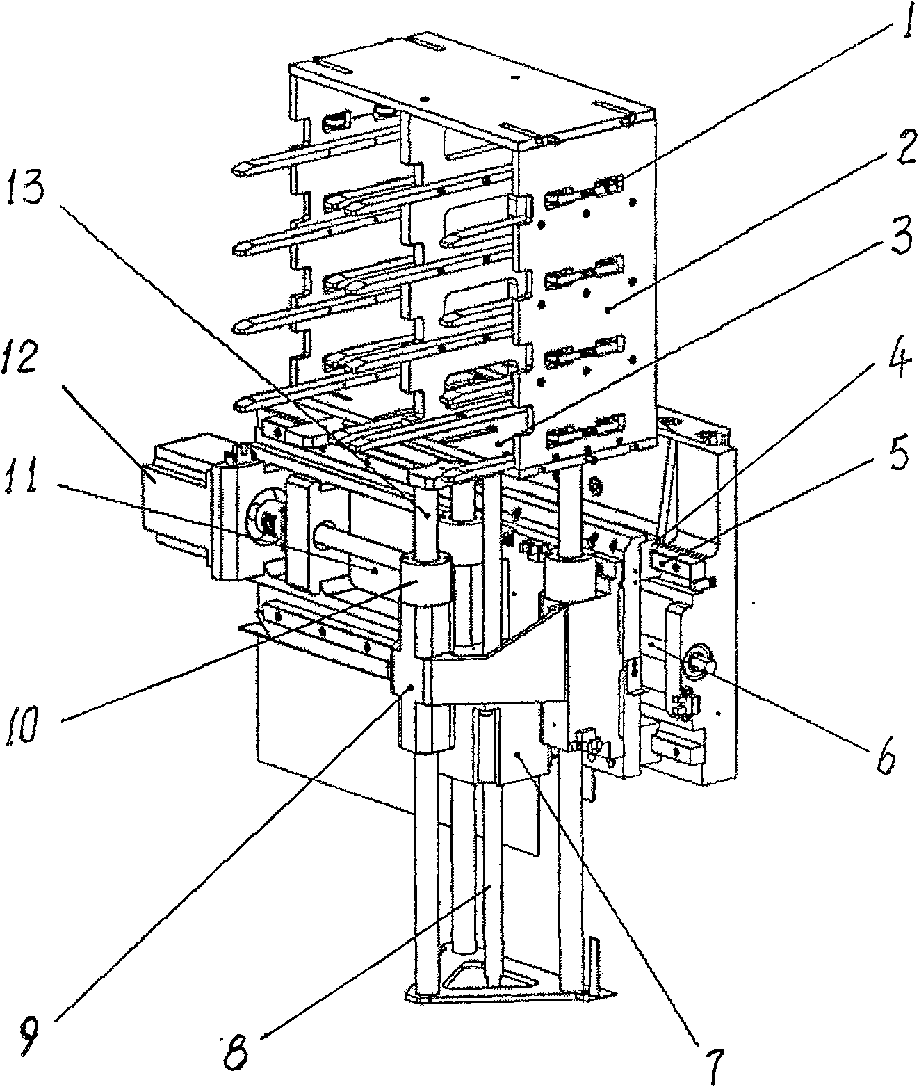 Compact charging and baiting material feeding mechanism of bonder