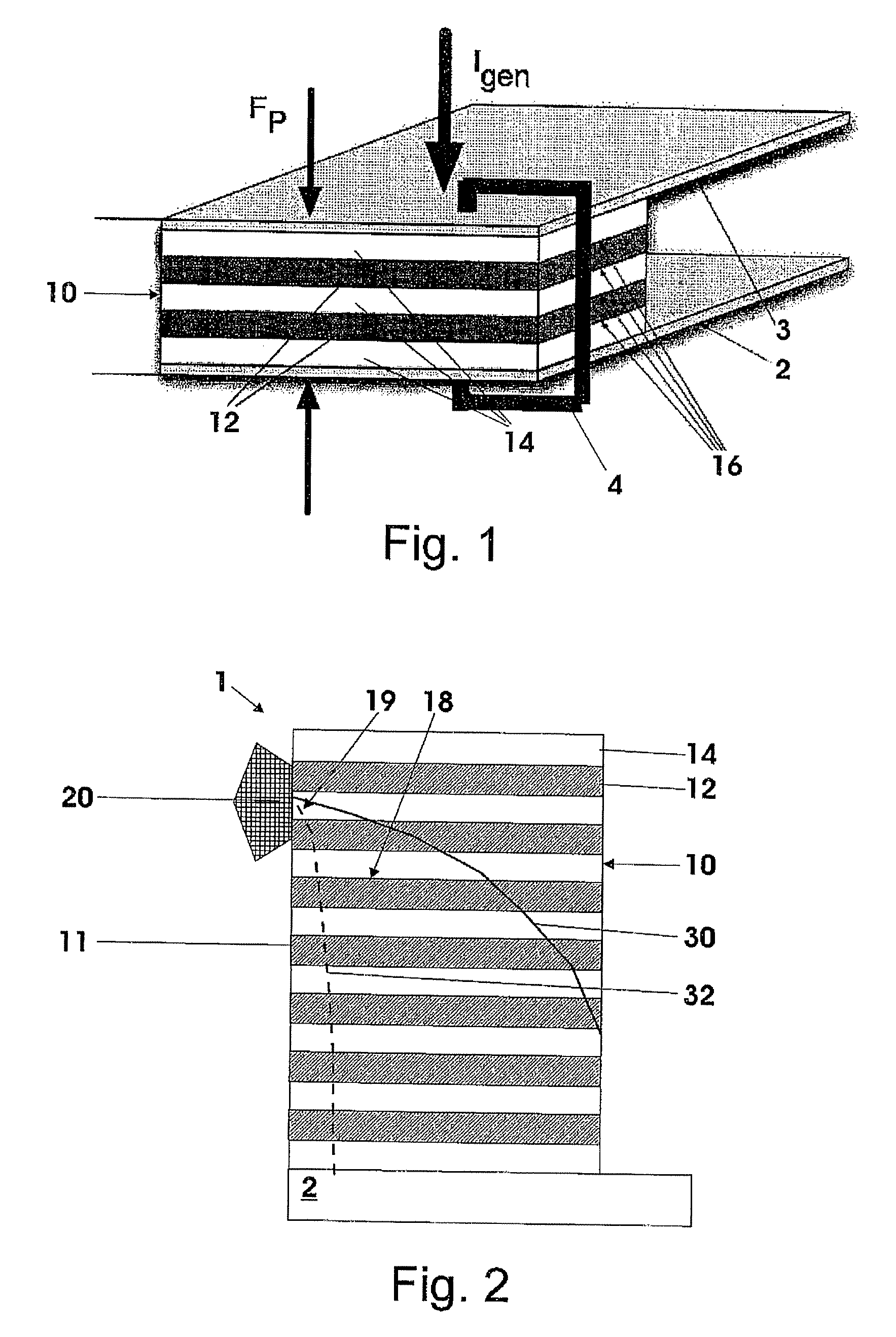 Layered electrically conductive material