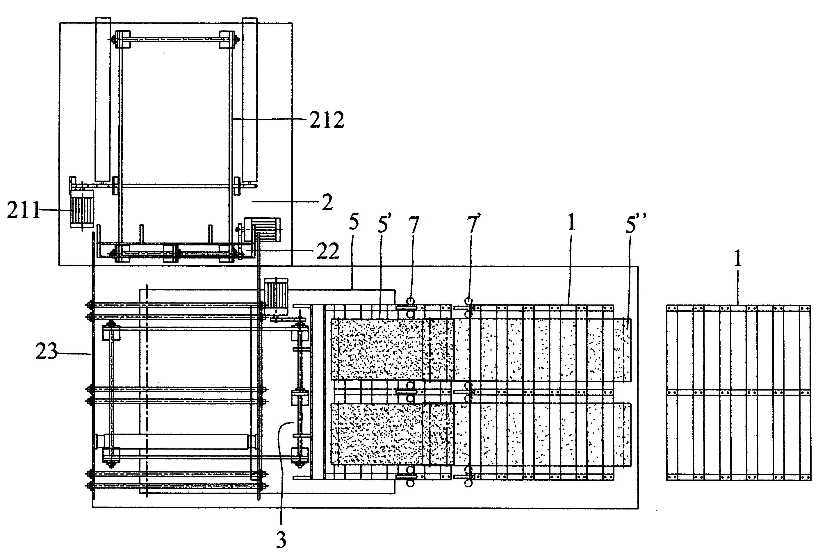 Nailing mechanism for a packing plates