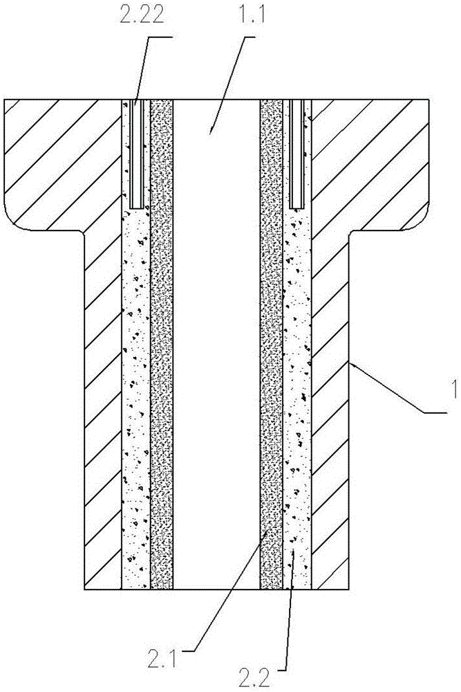 Upper die for press-fitting of fan rotor and motor shaft