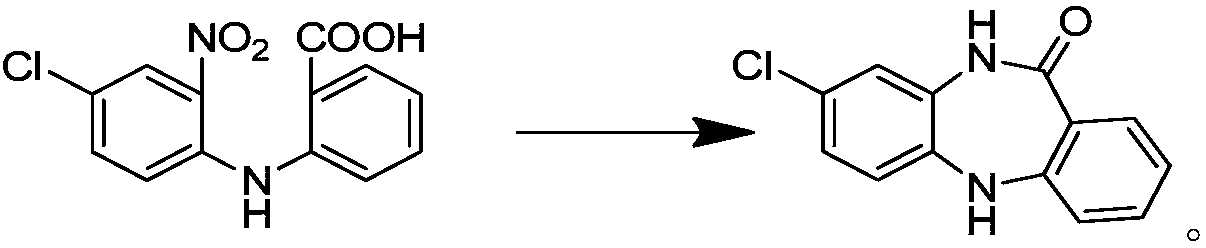 Synthetic method of key intermediate for preparing clozapine