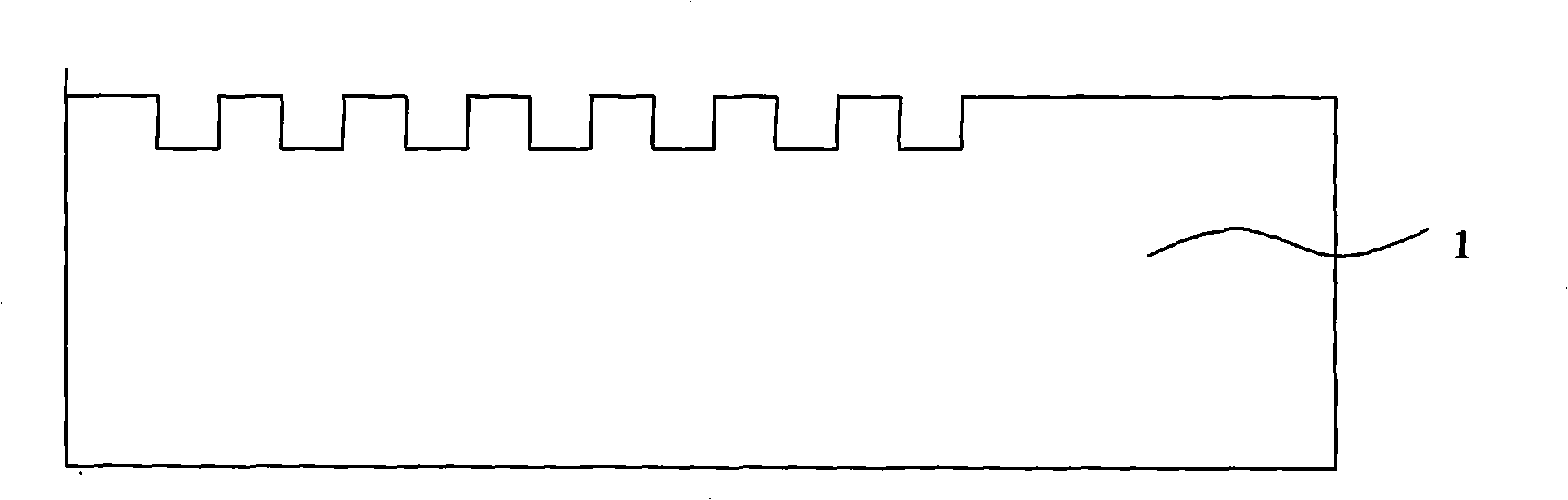 Method for preparing double side dielectric groove part SOI material