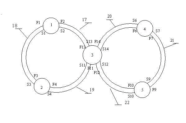 Simulation training device for networking change, optical cable interruption and recovering of power communication optical fiber network