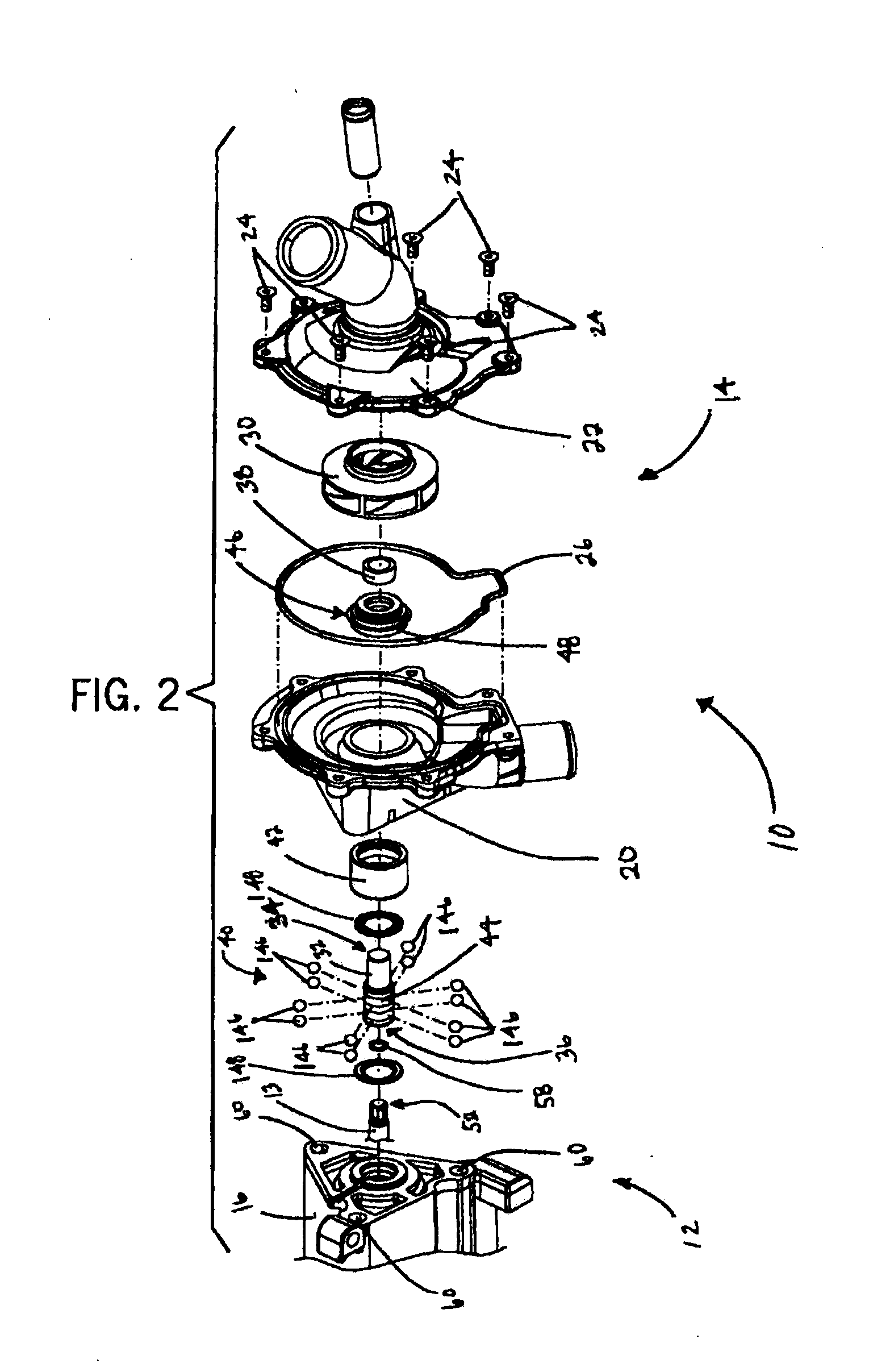 Power steering pump and water pump assembly