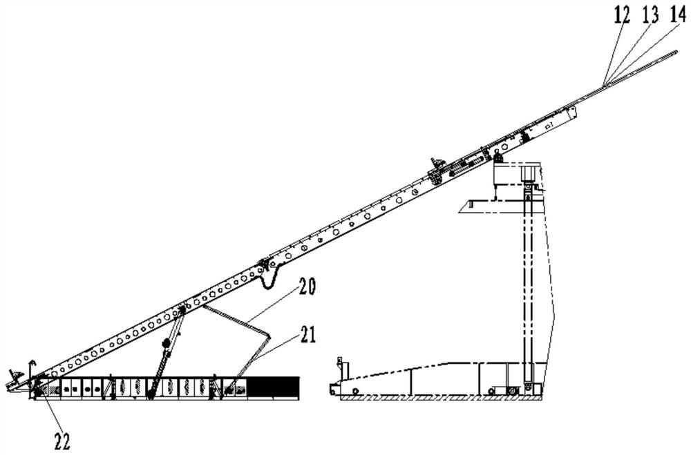 Batch pipe column conveying device and pipe column processing method