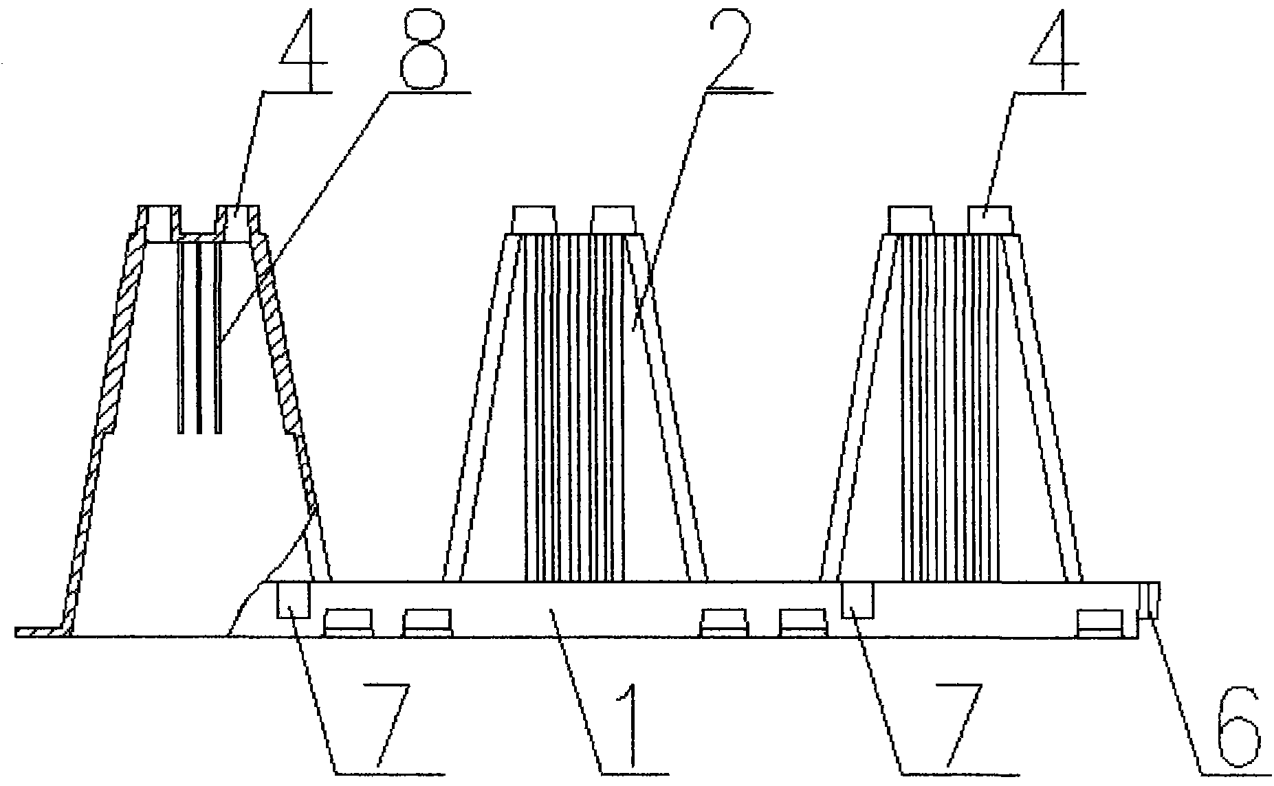 Multipurpose integrated plastic supporting module and splicing structure thereof