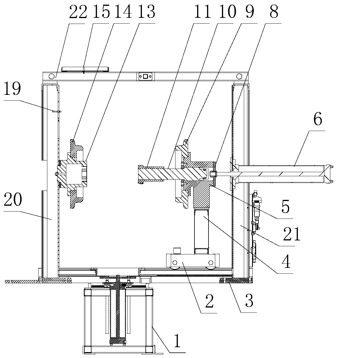 Upright type single station engineering tire rear pumping device