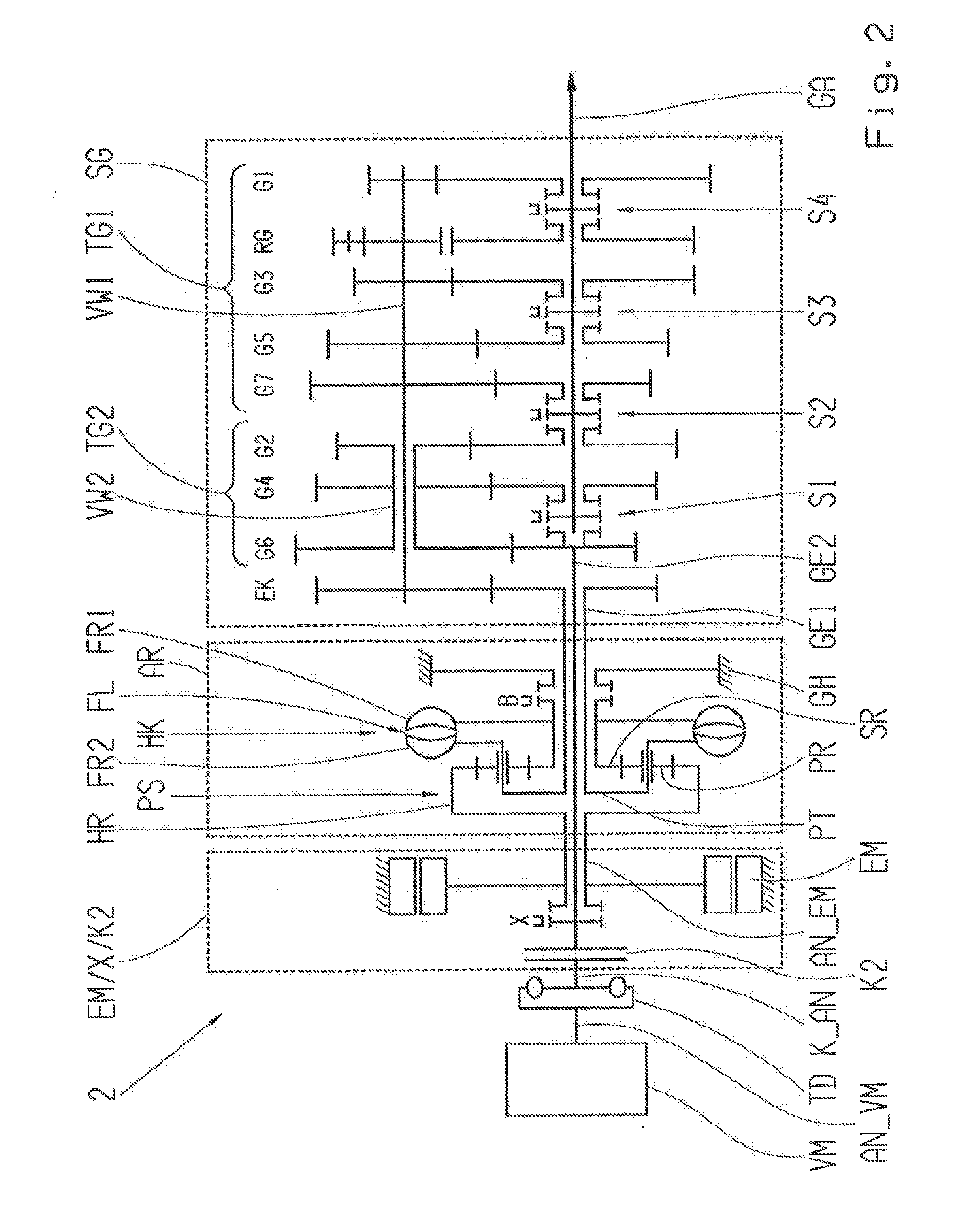 Drive unit for a vehicle, and operating method therefor