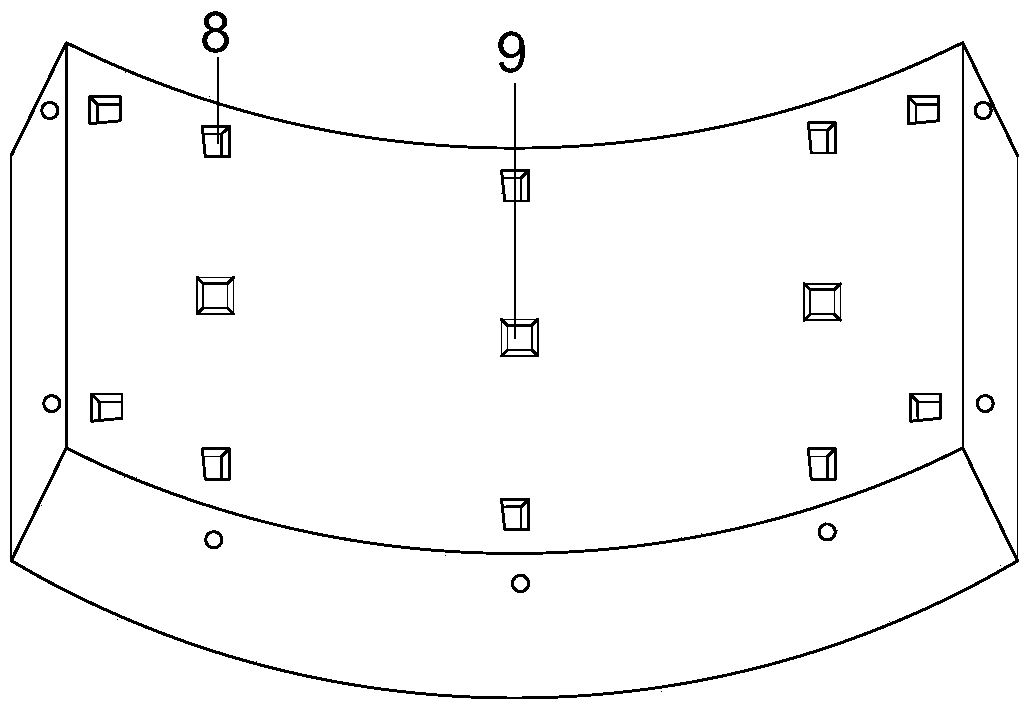 Soft rock chamber floor heave treatment supporting structure and method based on prefabricated assembly type bottom arc plates