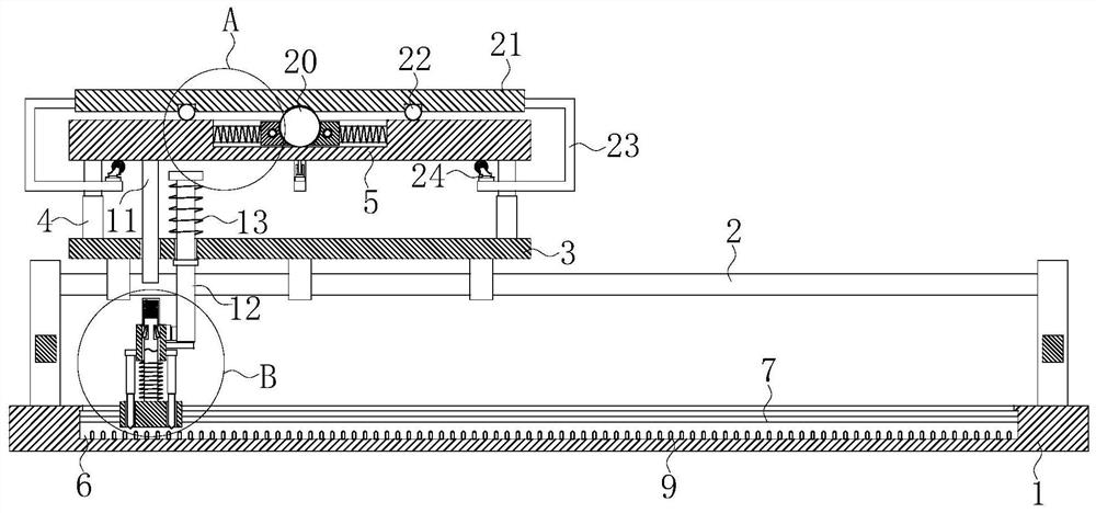 An automatic battery replacement device for a new energy vehicle