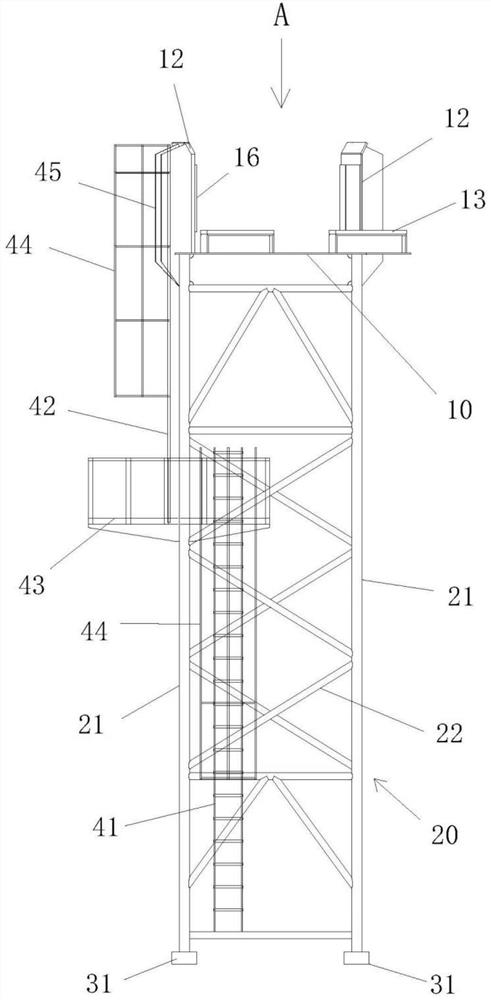 Portable crane jib maintenance platform