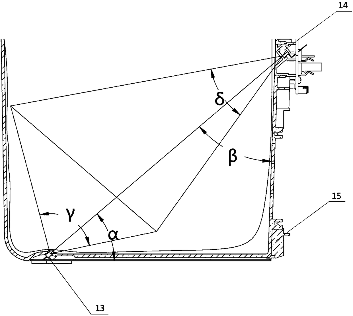 Garbage bag laying device and intelligent garbage can