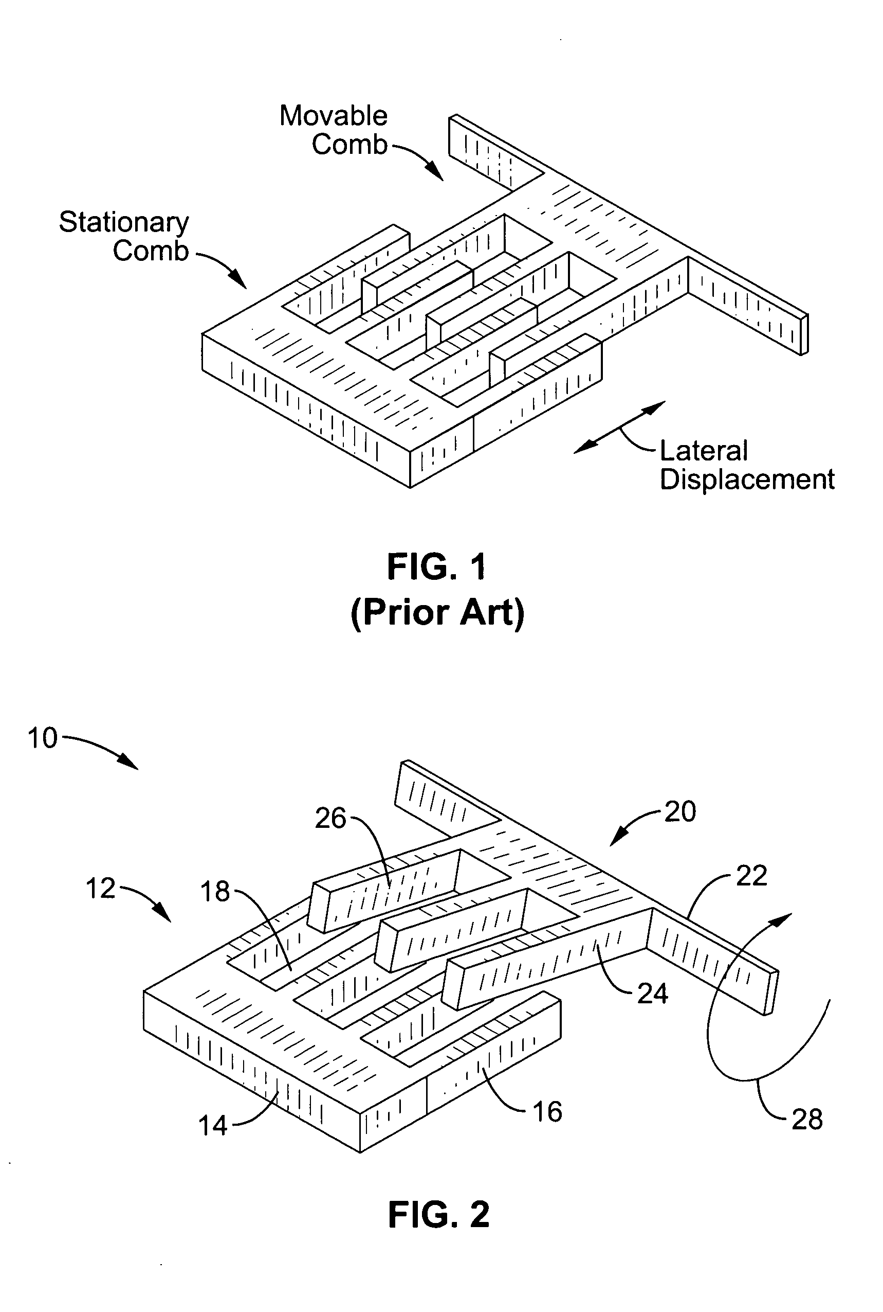 MEMS tunable capacitor based on angular vertical comb drives