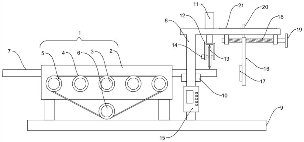 A cutting device for flush cutting of plastic product tubes