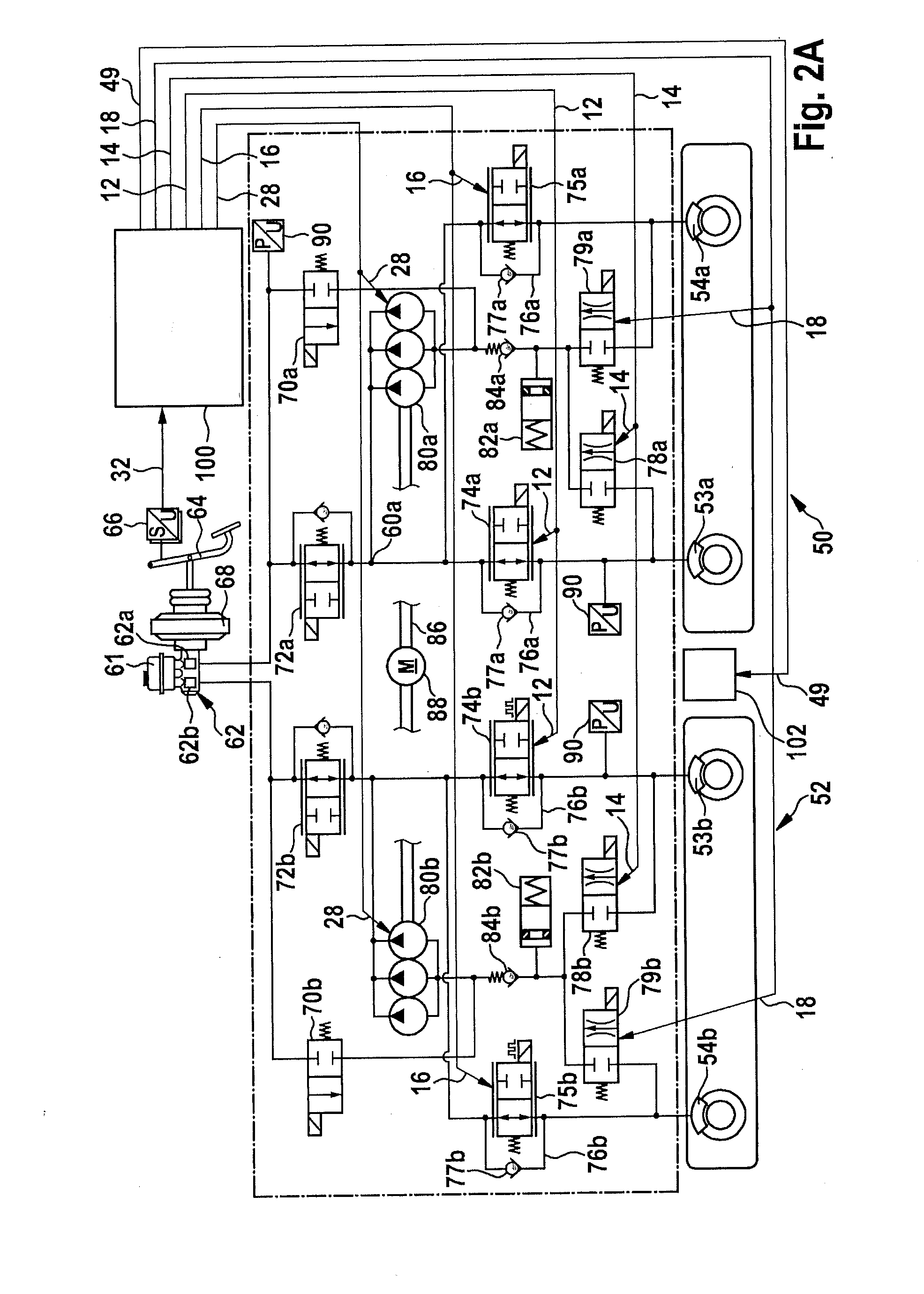 Control device for a brake system of a vehicle, brake system for a vehicle and method for operating a brake system of a vehicle