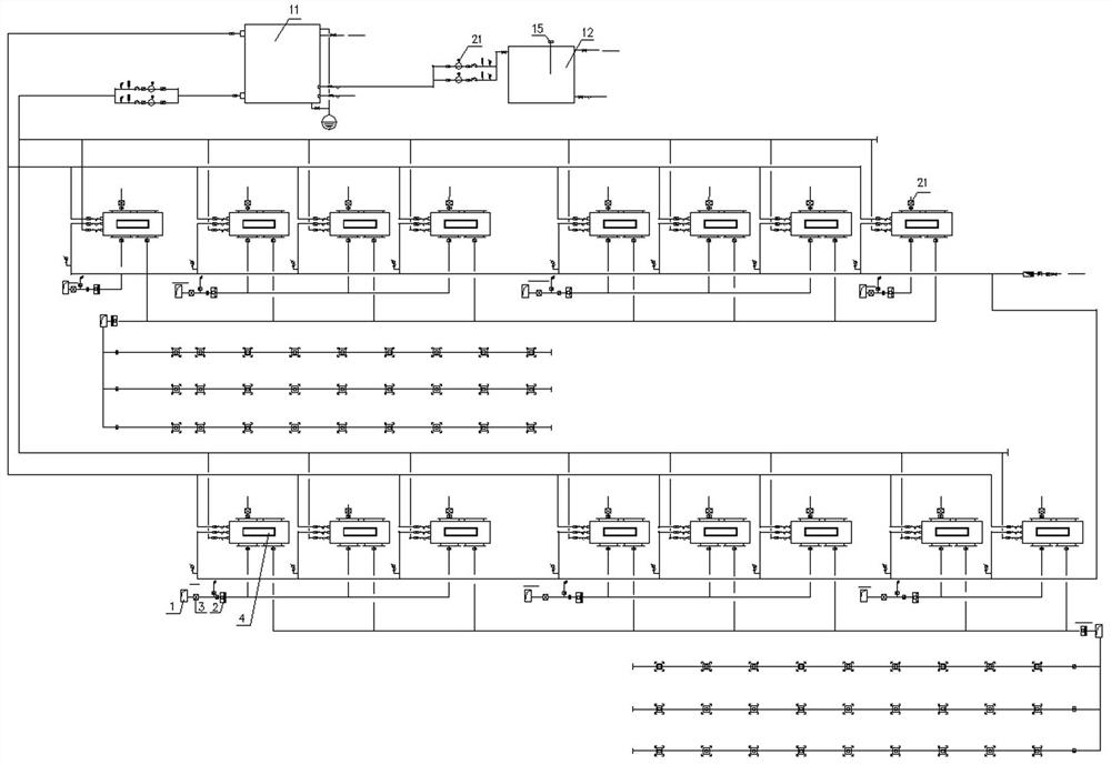 Smoke and steam pollution treatment and waste heat recovery comprehensive reutilization system in catering industry