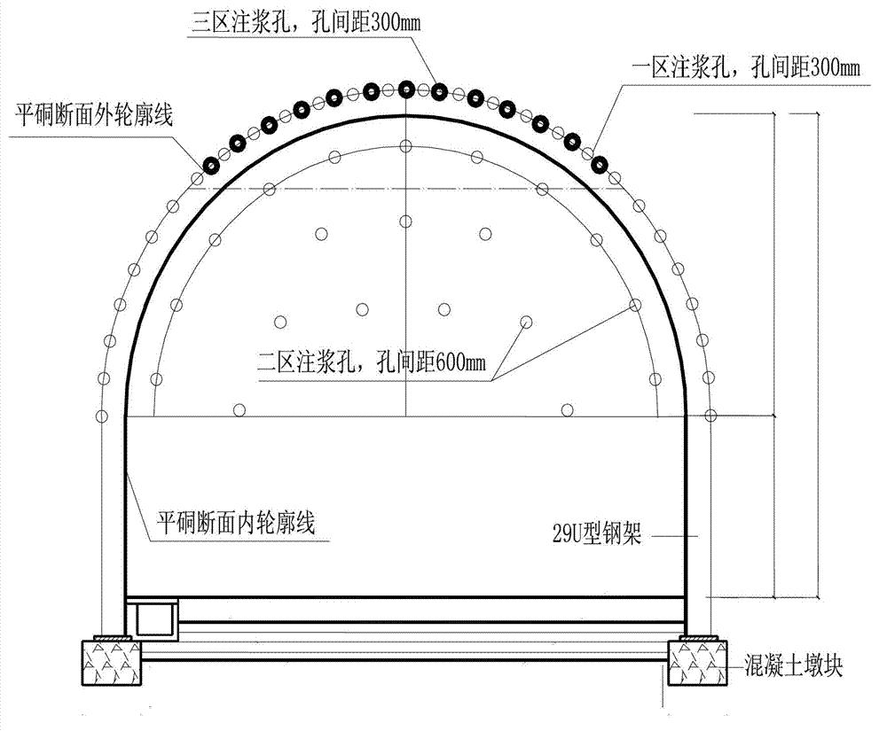 Space reinforcing construction technology of sand layer roadway