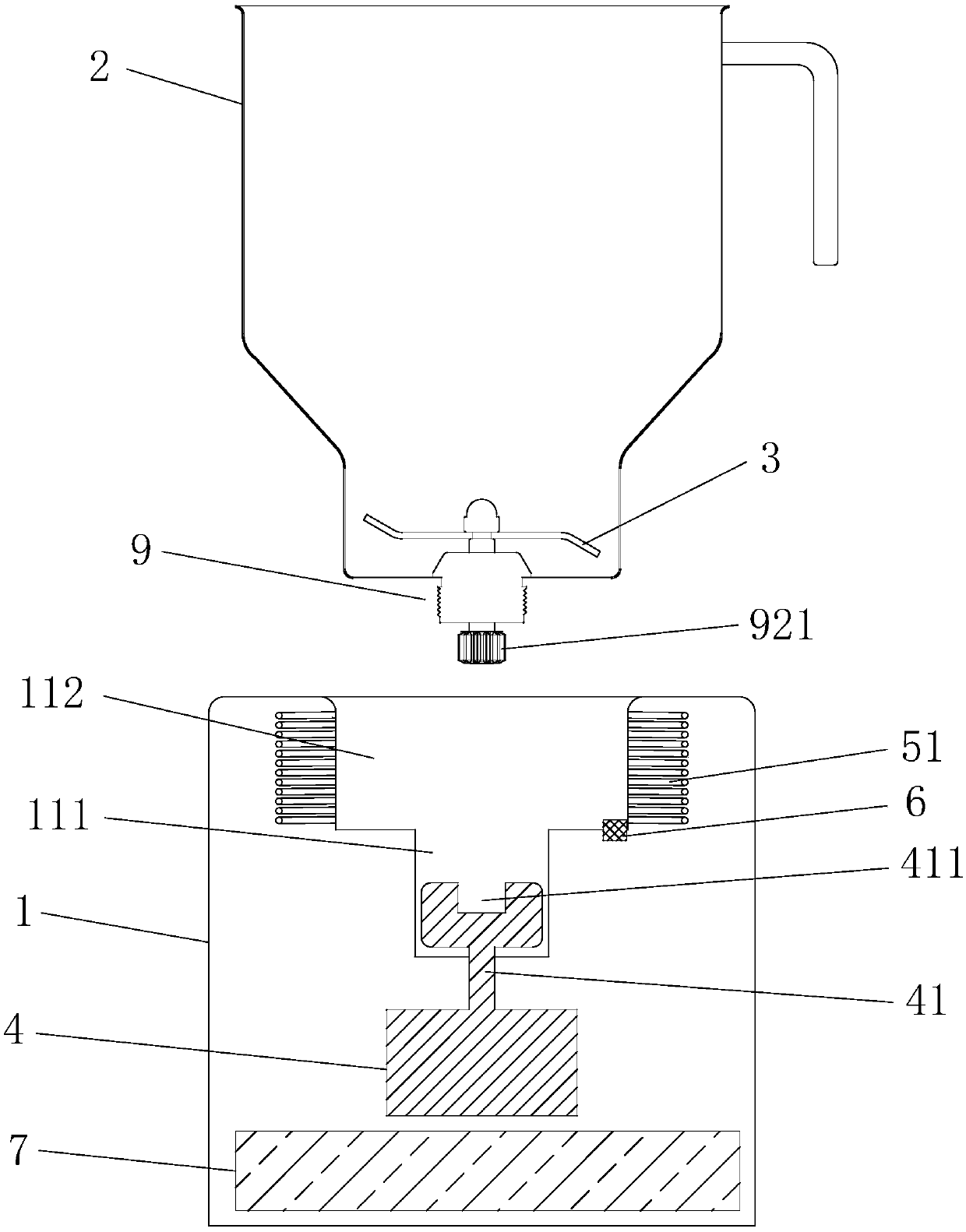 Stirring and heating device