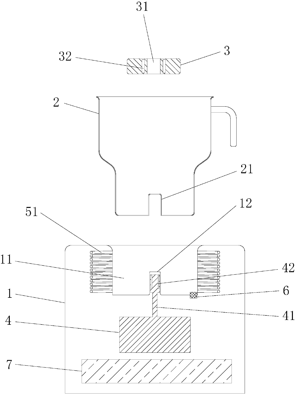 Stirring and heating device