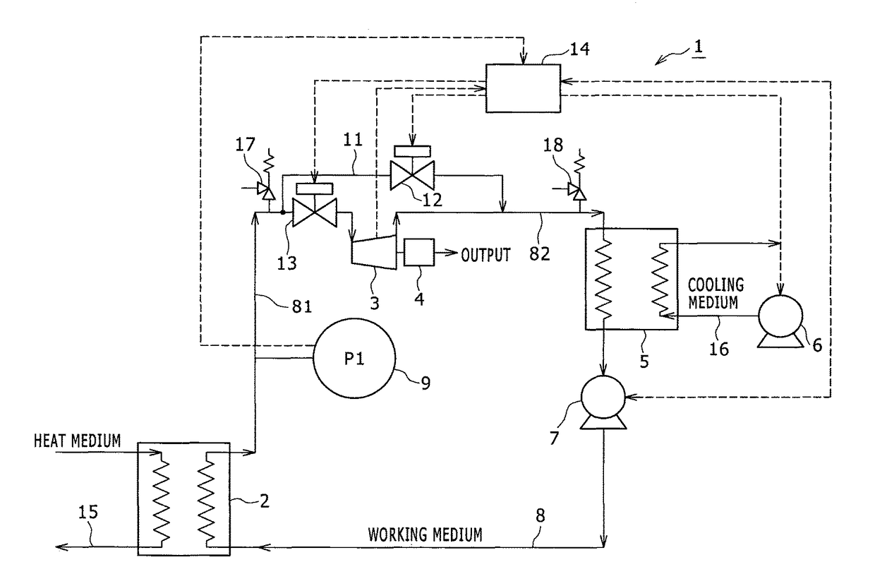 Thermal energy recovery device and control method