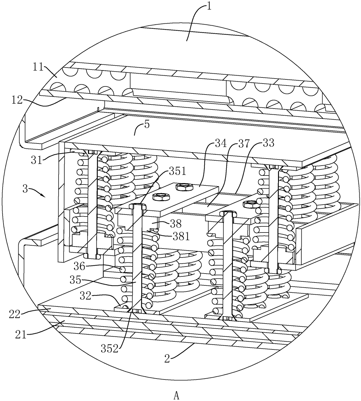 Shock absorber for transformer