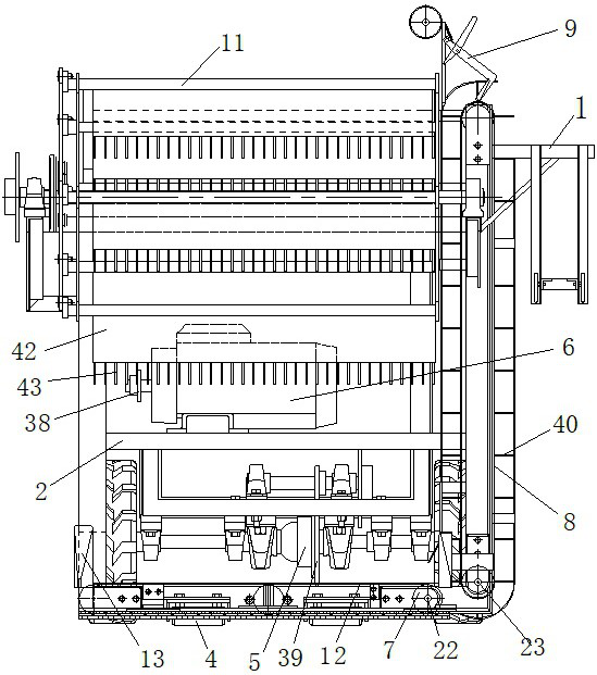 A garlic yellow baling harvester