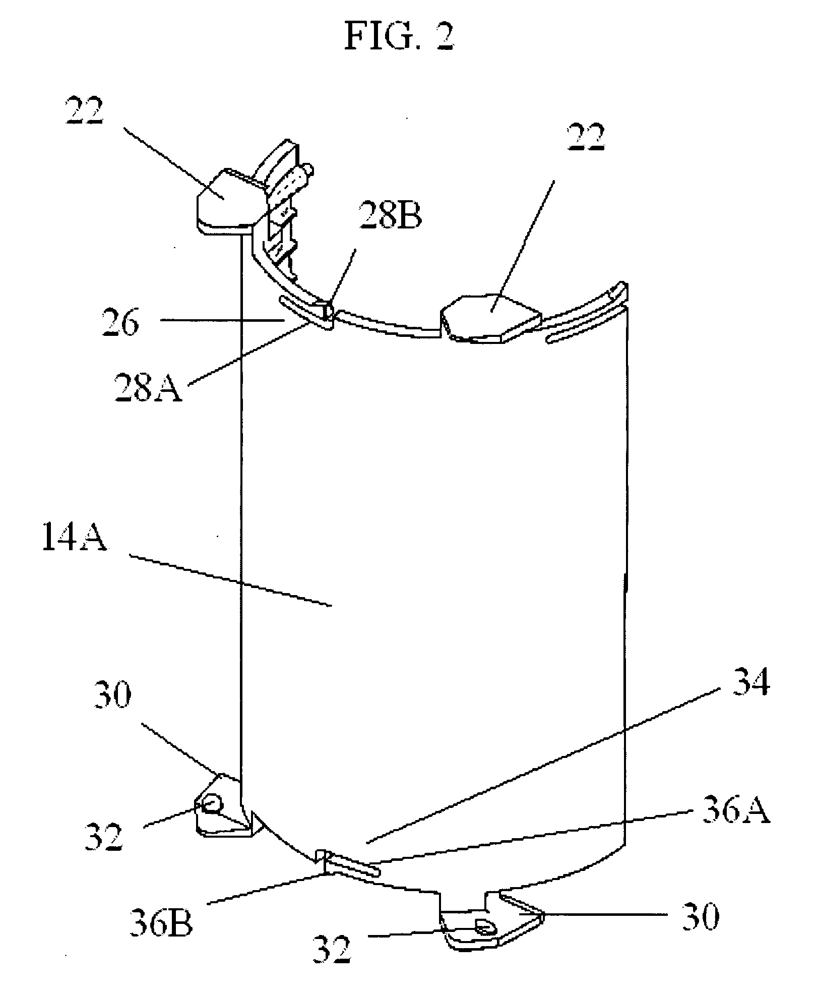 Storage and transport device for flexible material and method of making same