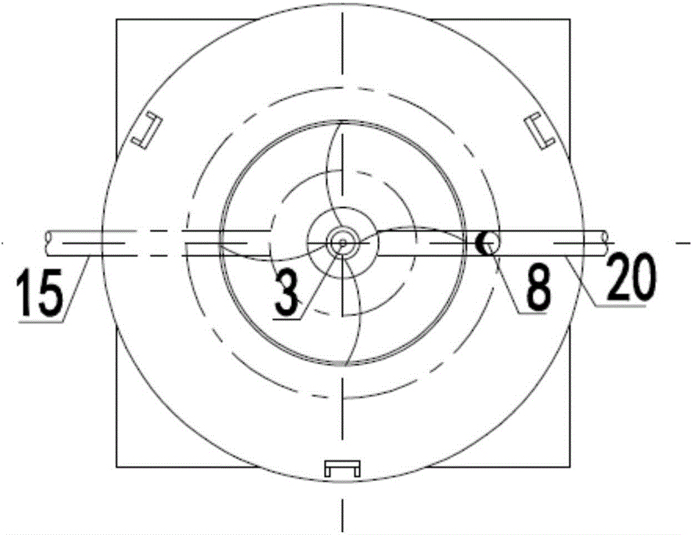 Rotational flow type spiral sedimentation device with automatic control system sludge discharge function