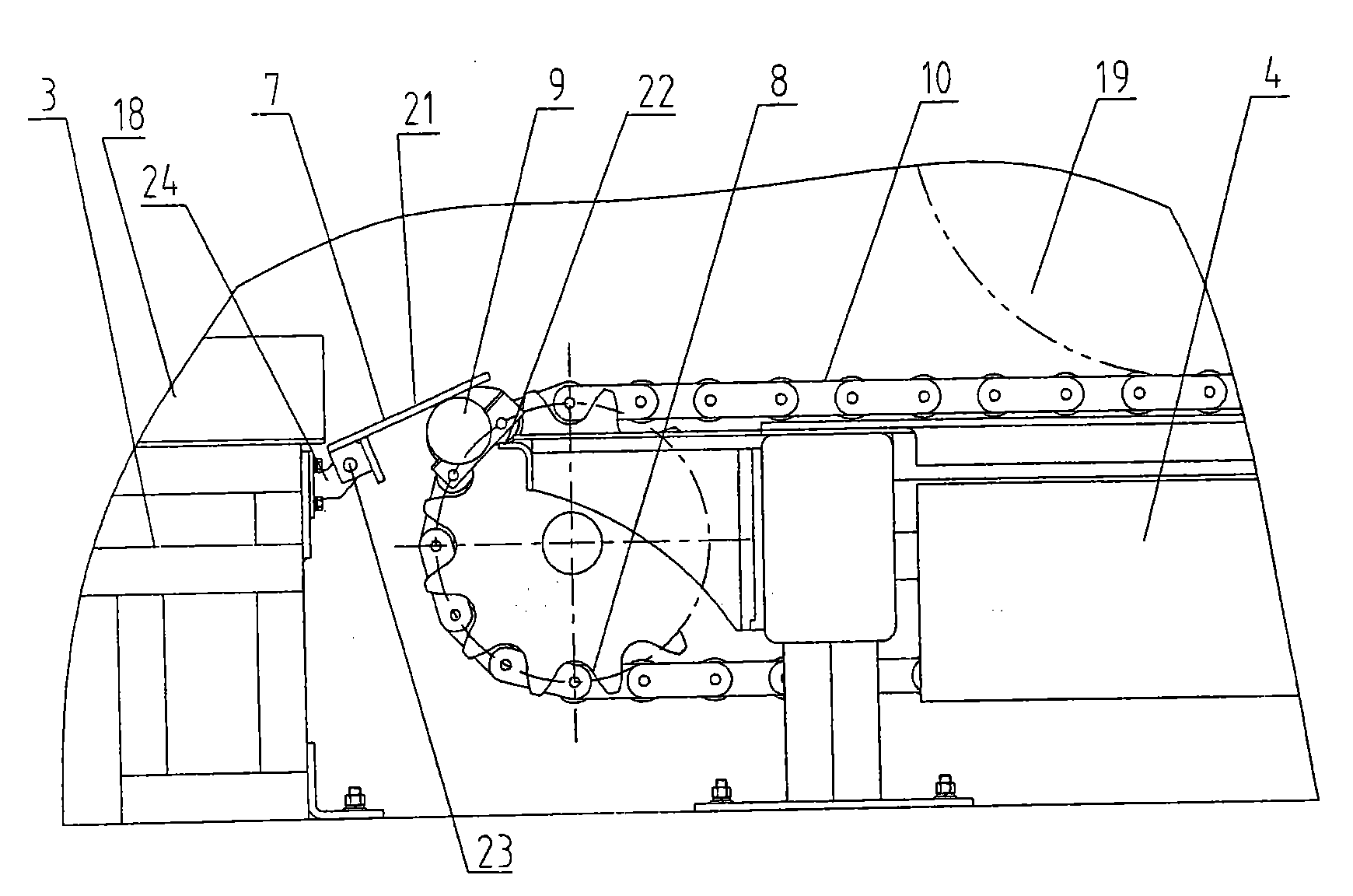 Vehicle conveying device and vehicle radiation detection system provided with same